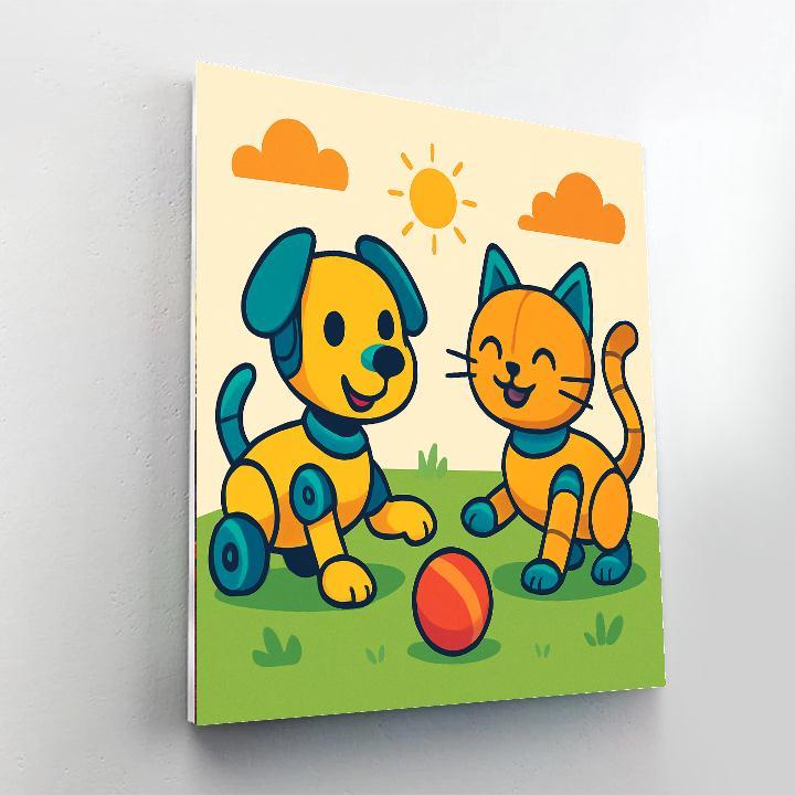 Creative Robot Pets Paint By Color