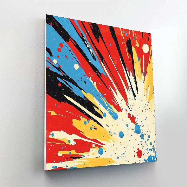 Jackson Pollock Inspired Radiant Burst  Painting By Numbers Kit