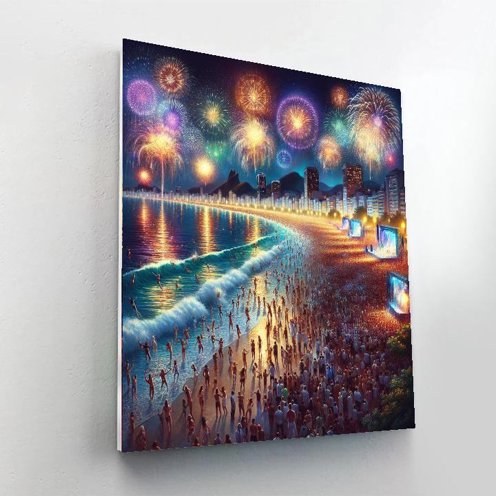 Rio De Janeiro New Year - Brazil Painting By Numbers Kit