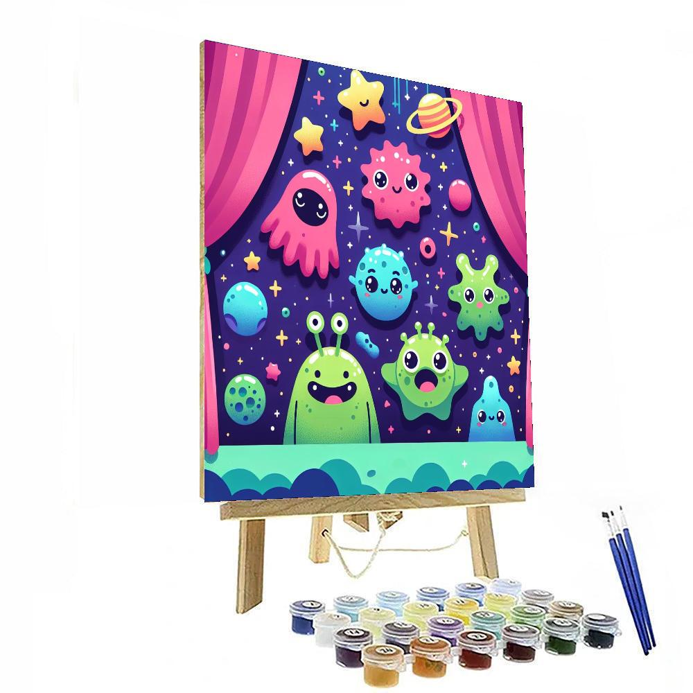 Funky Space Creatures Paint By Numbers Art