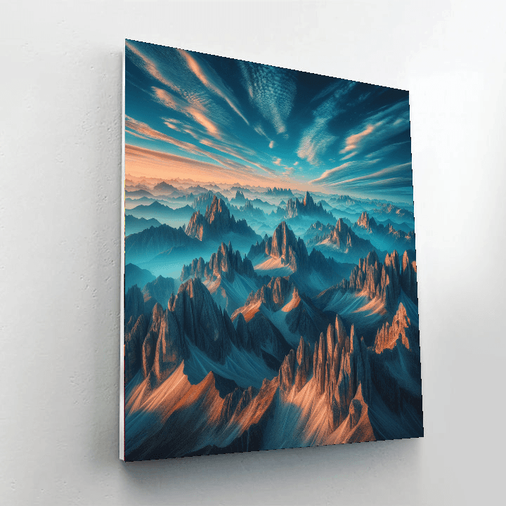 Majestic Mountaintop Vista Number Painting