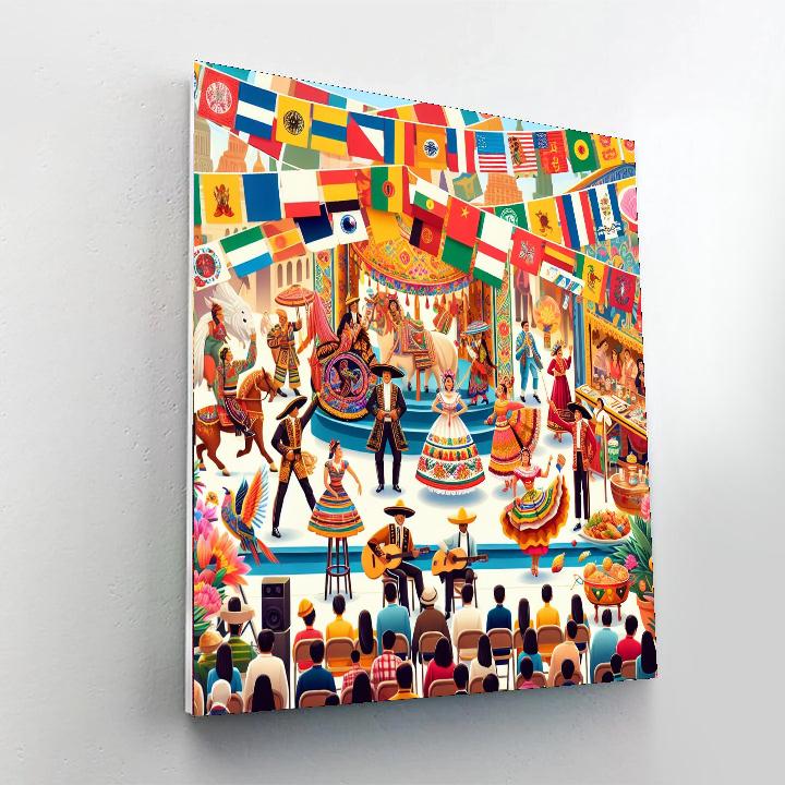 Dia De La Raza - Various Locations, Latin America Number Painting