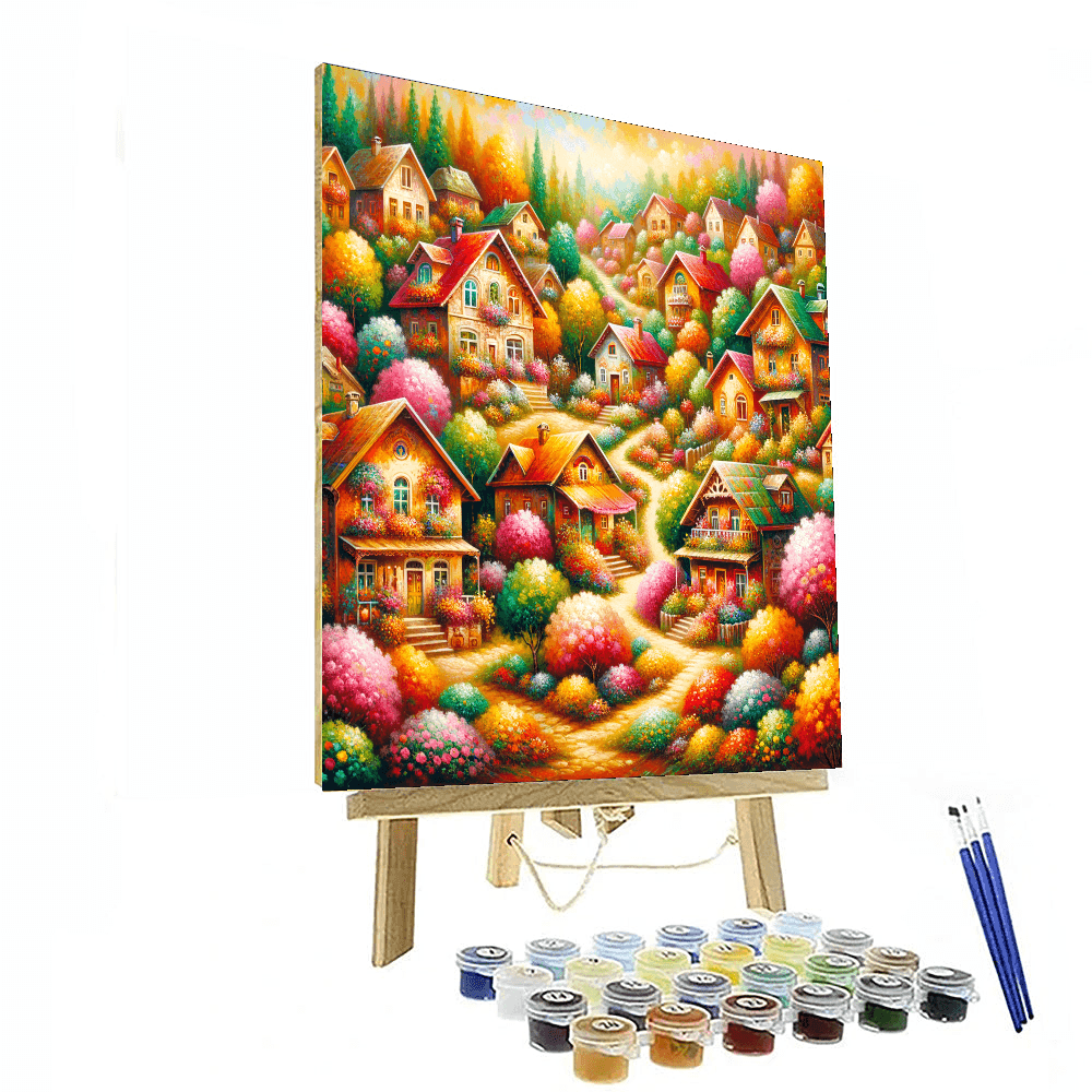 Charming Little Village Numbered Painting Kits