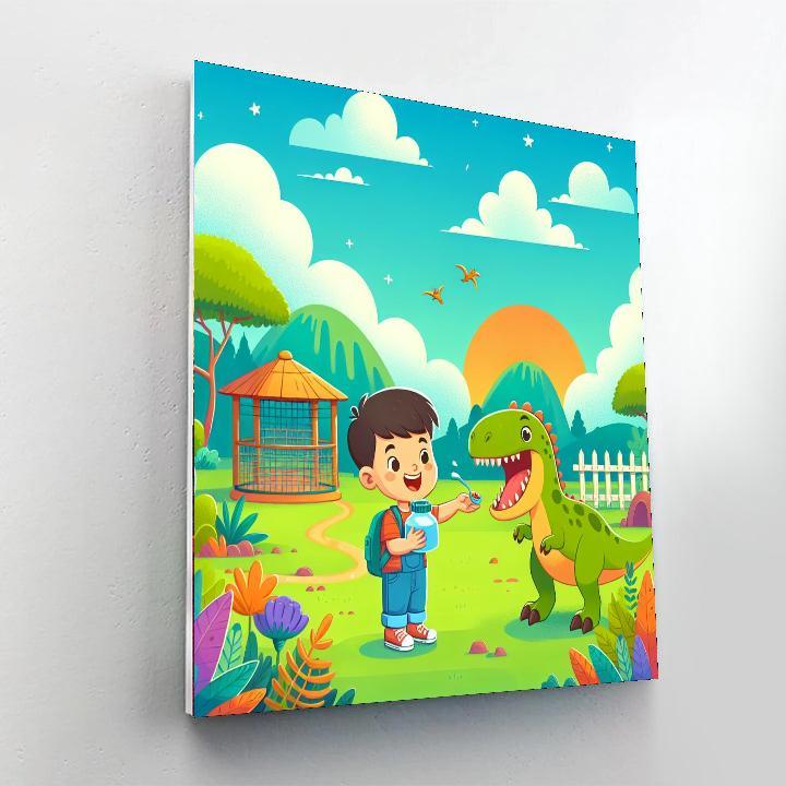 Pet Dinosaur Park Paint By Numbers Kits