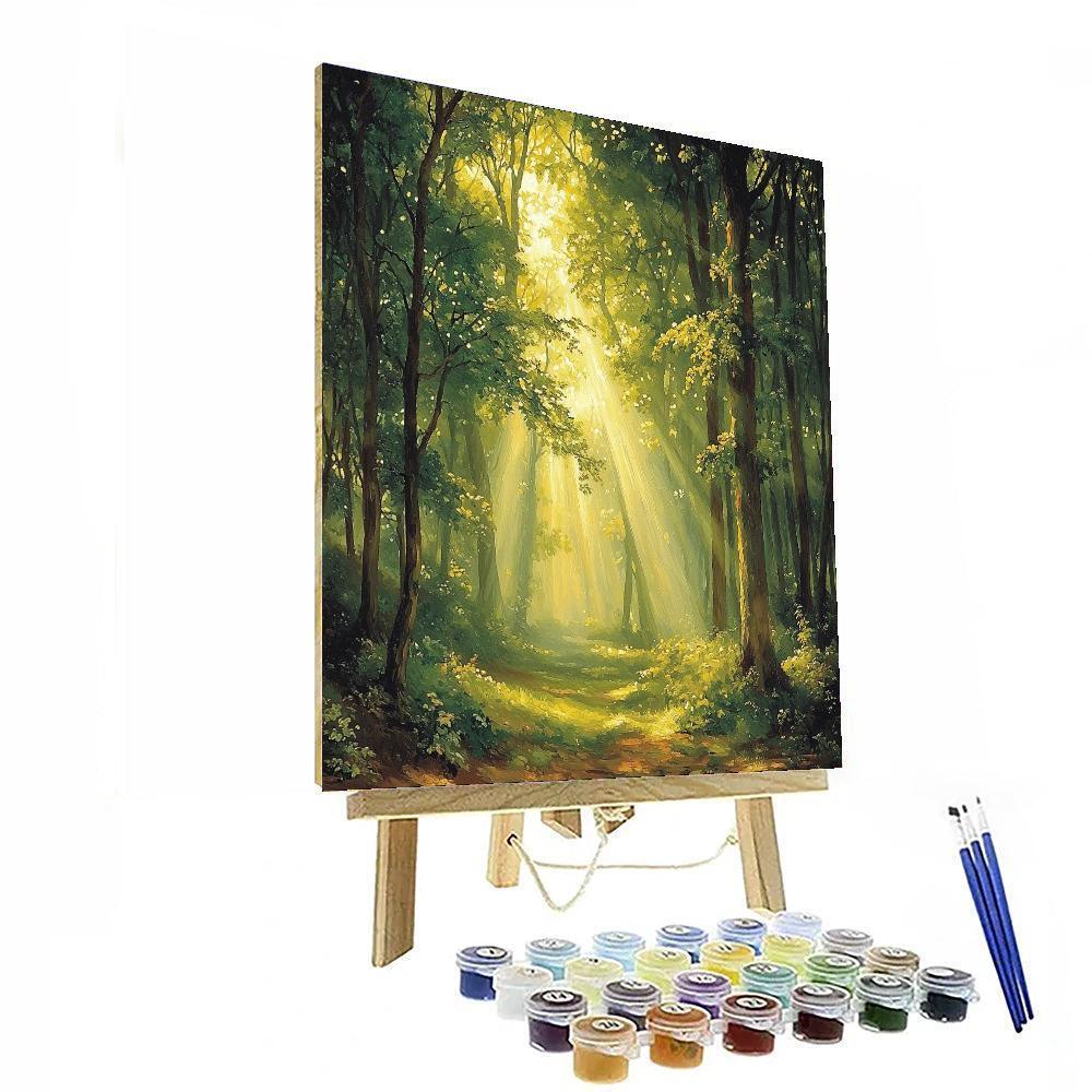 Caspar David Friedrich Inspired Ethereal Forest Retreat  Paint By Numbers Kits