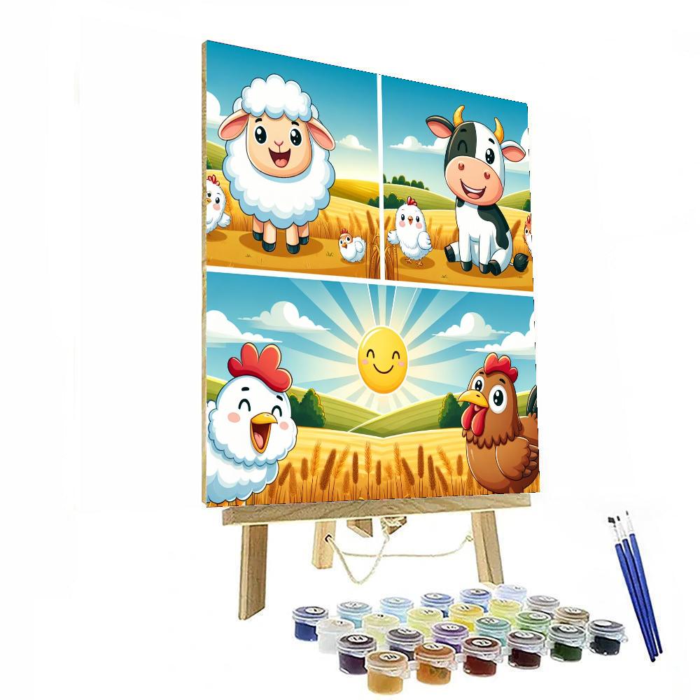 Happiest Farm Animals Numbered Painting Kits