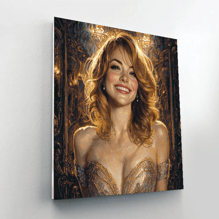 Emma Stone: The Radiant Muse Of Hollywood Painting By Numbers Kit