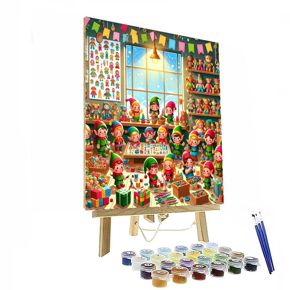 Whimsical Toy Workshop Number Painting