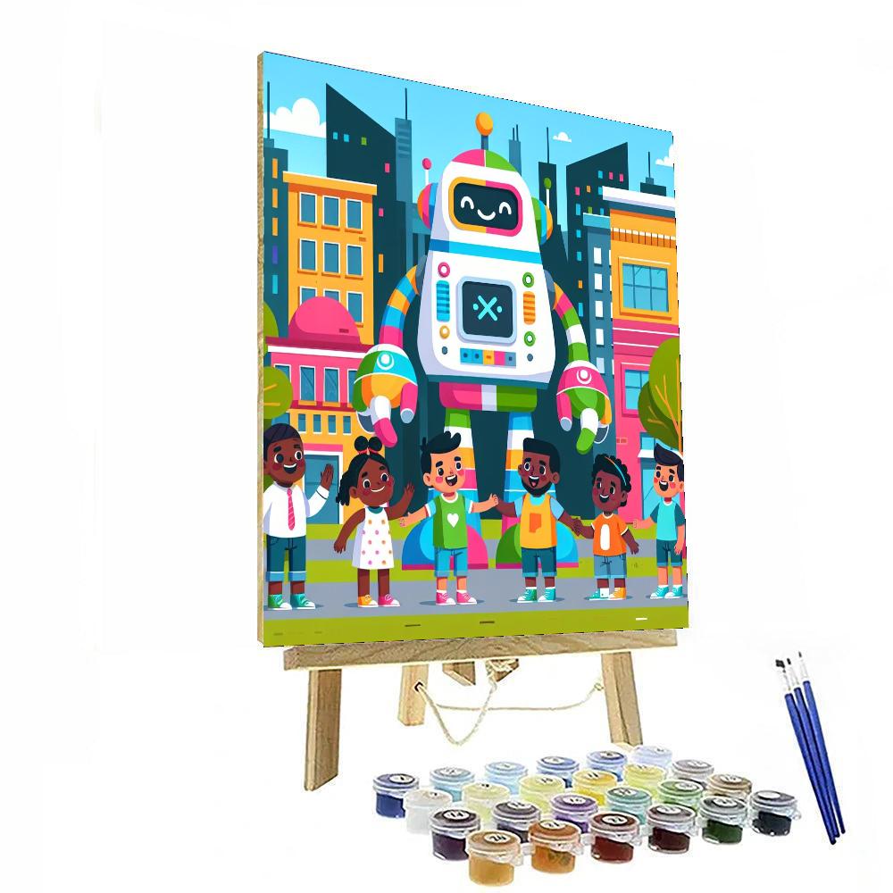 Giant Robot City Numbered Painting Kits