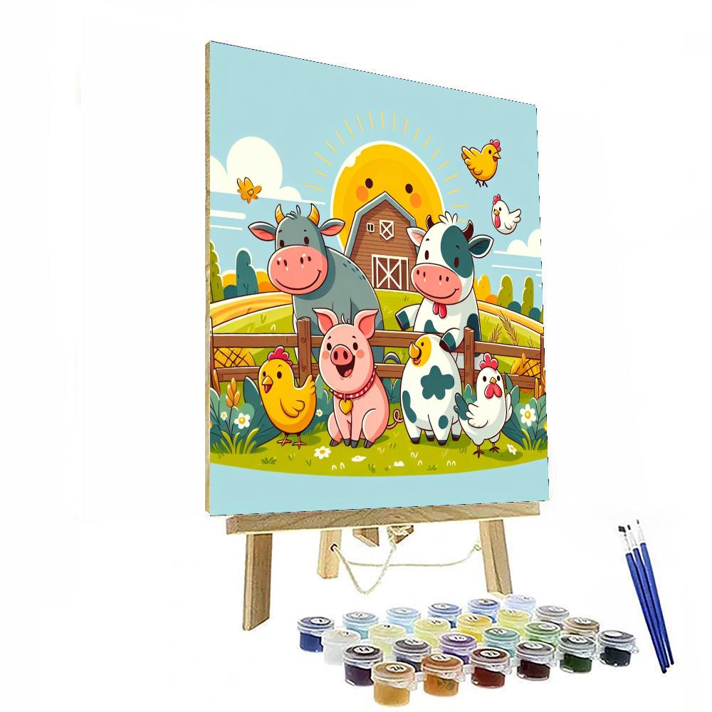 Cuddly Farmyard Fun Numbered Painting Kits