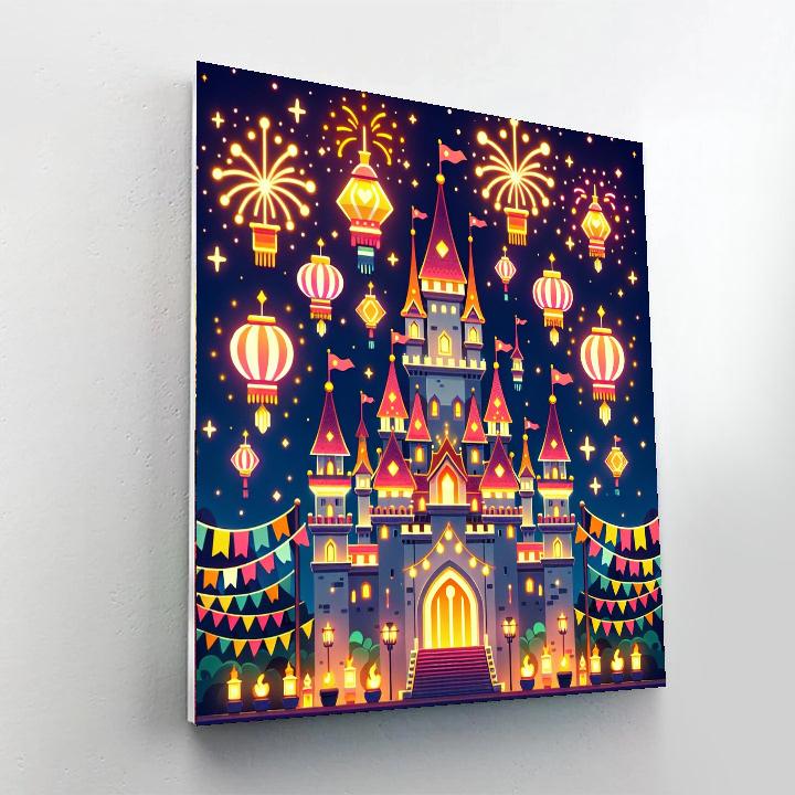 Castle's Festival Of Lights Number Painting