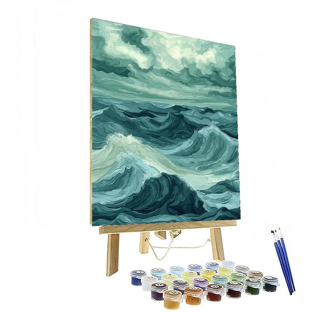 Leonardo Da Vinci Inspired A Symphony Of Waves  Paint By Number
