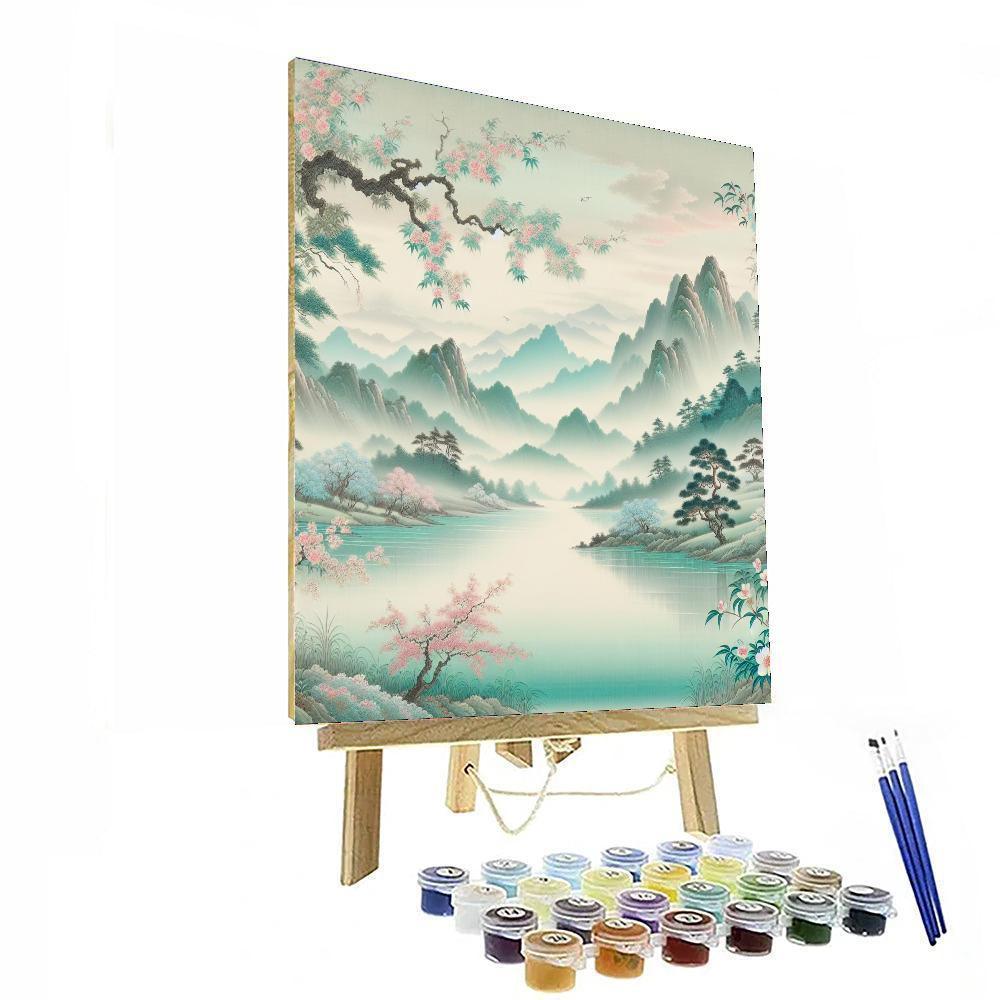 Mystic Eastern Landscape Painting Number Kit