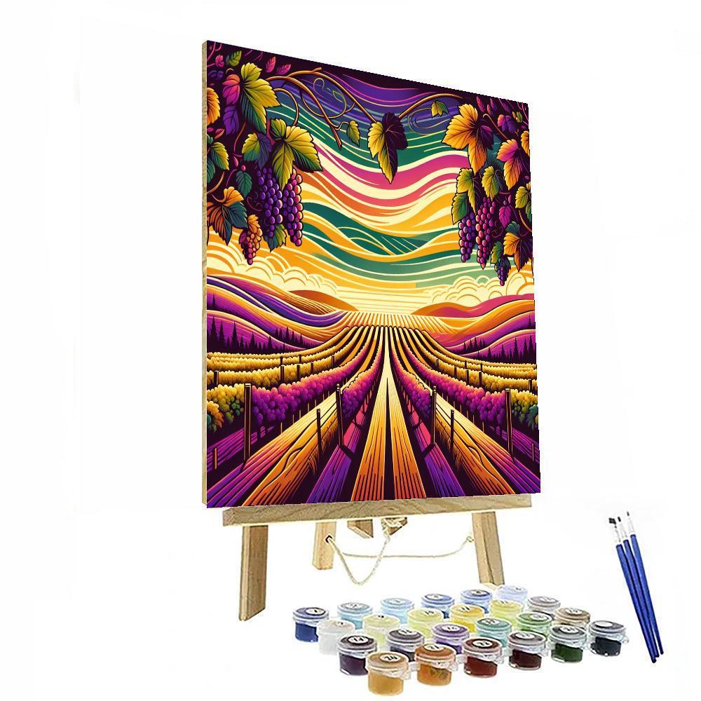 Sunset Vineyard Retreat Paint By Numbers