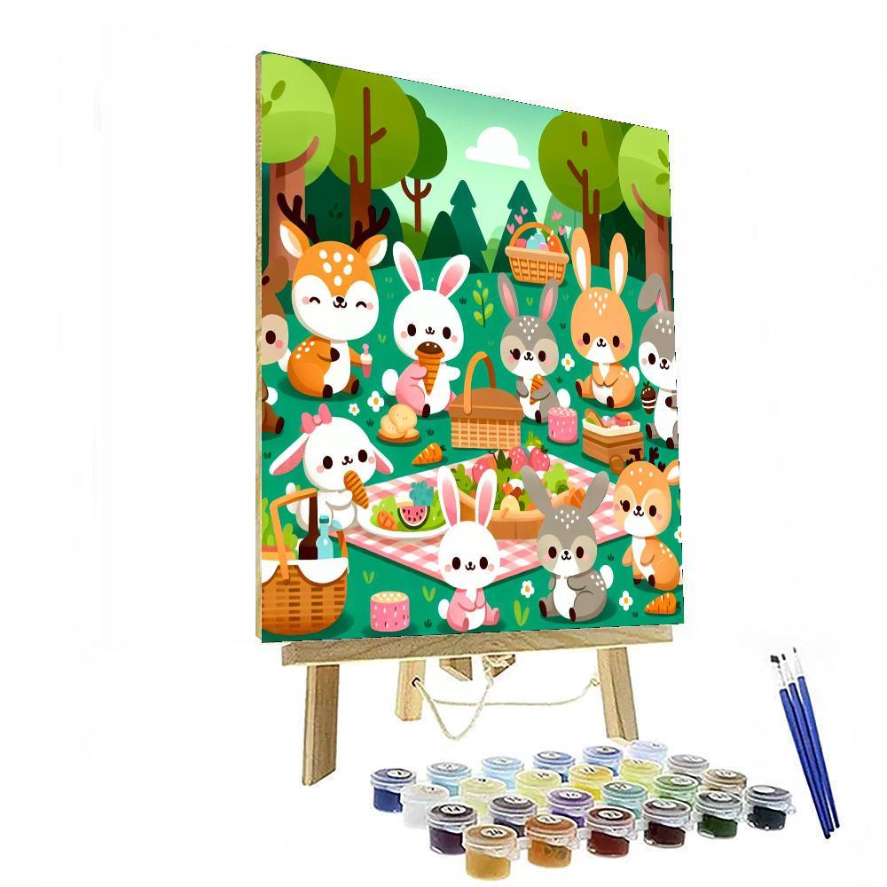 Charming Forest Picnic Numbered Painting Kits