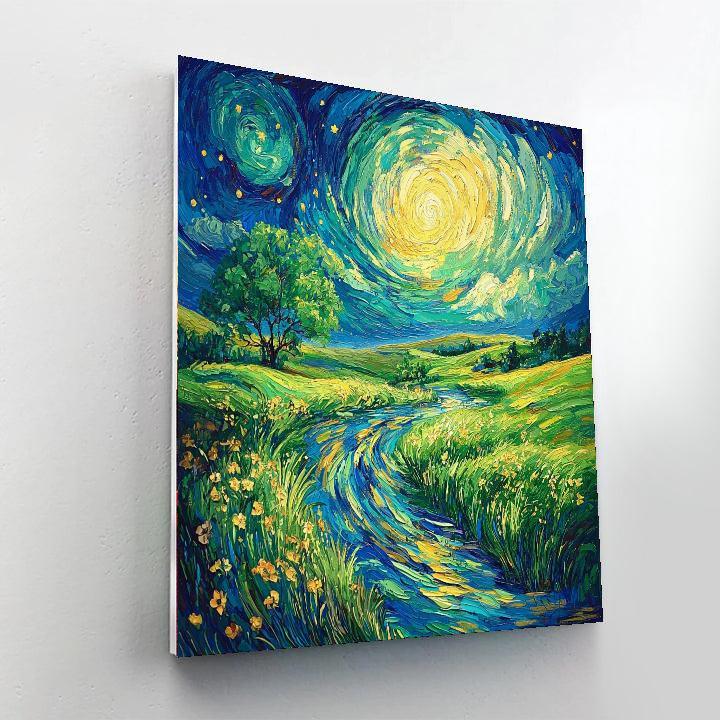 Vincent Van Gogh Inspired Whirling Nature  Paint By Numbers