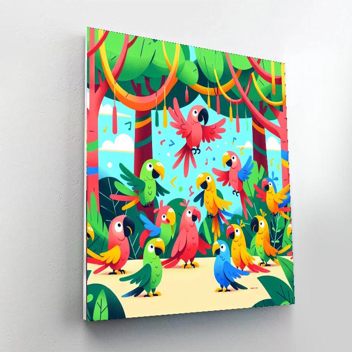 Parrot's Jungle Jamboree Paint By Numbers