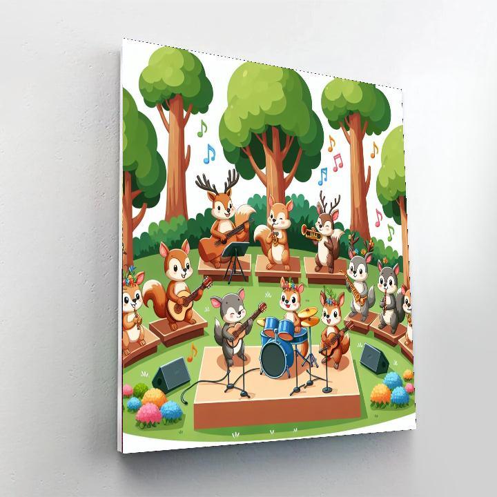 Animal Orchestra In The Woods Paint By Numbers Kits
