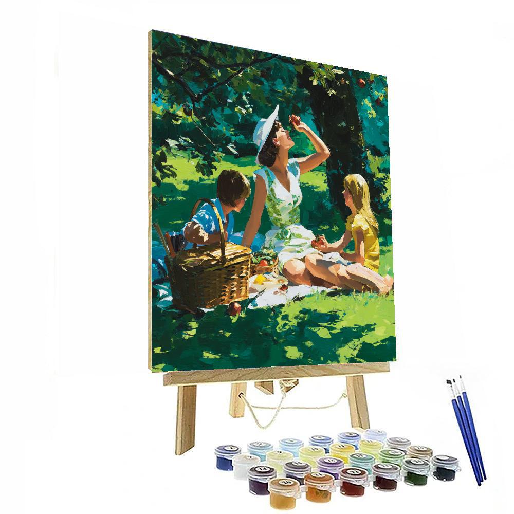 Sunlit Picnic Of Memories Painting Number Kit