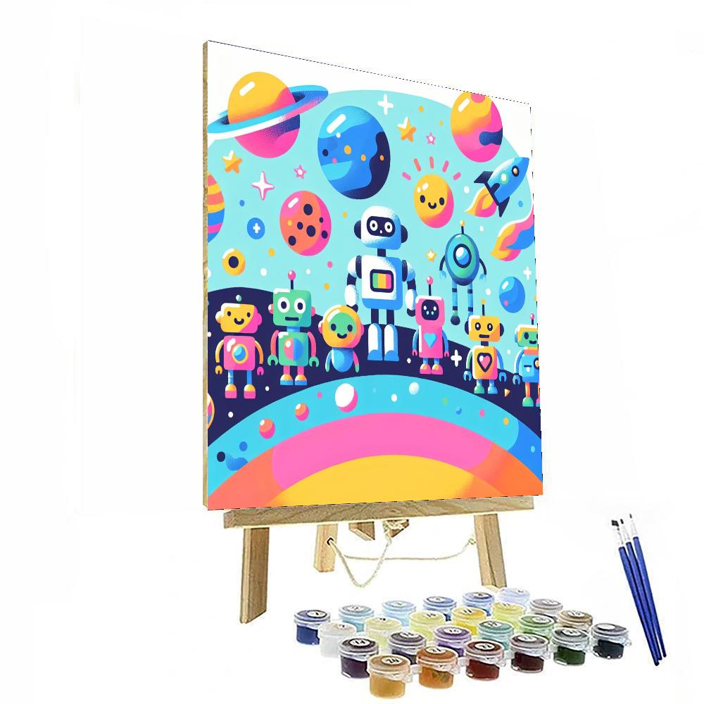Cosmic Robot Journey Paint By Numbers