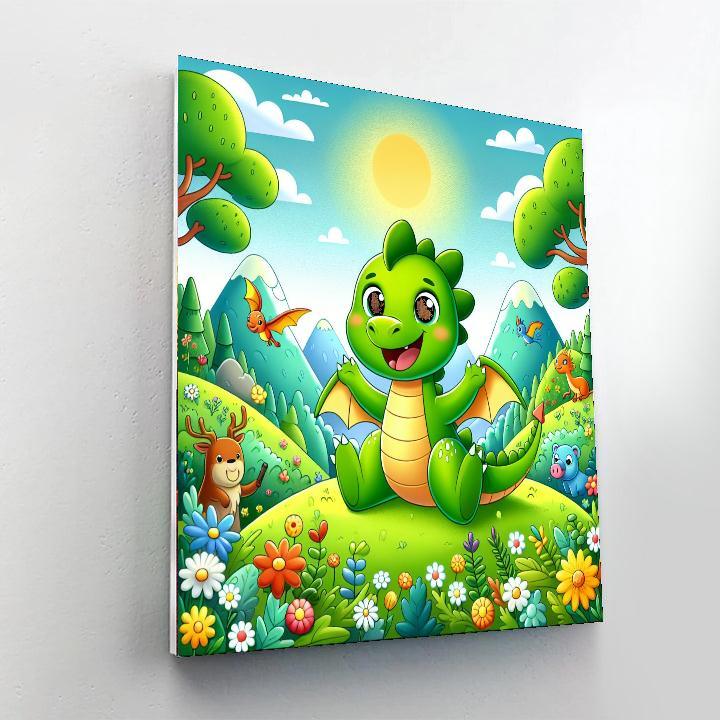 Friendly Dragon's Tale Number Painting