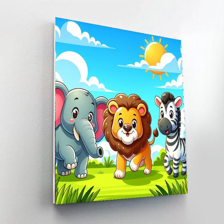 Cute Safari Adventures Paint By Color