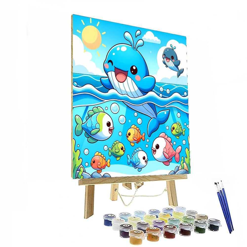 Bouncing Baby Whale Paint By Numbers Kits