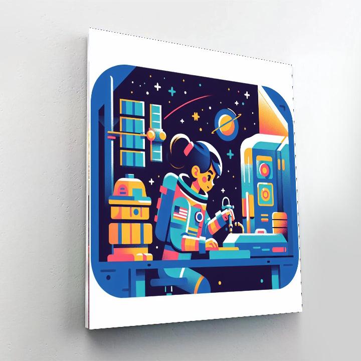 Astronaut Space Station Mission Paint By Numbers Kits