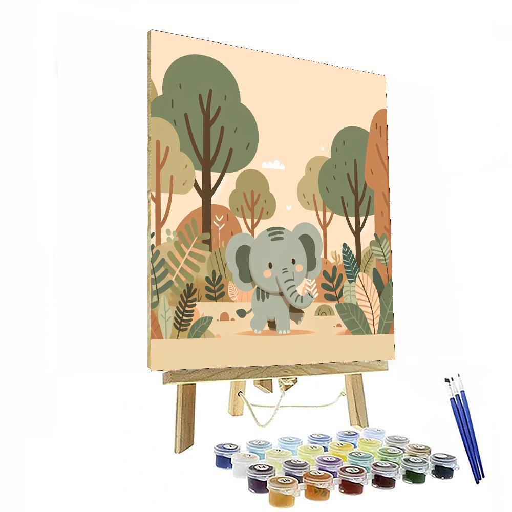 Enchanting Elephant Escapade Painting Number Kit