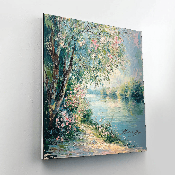Claude Monet Inspired A Glimpse Of Serenity  Painting By Numbers Kit
