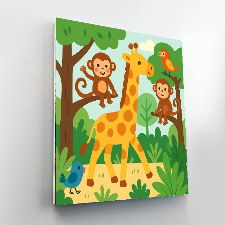 Giraffe's Jungle Stroll Numbered Painting Kits