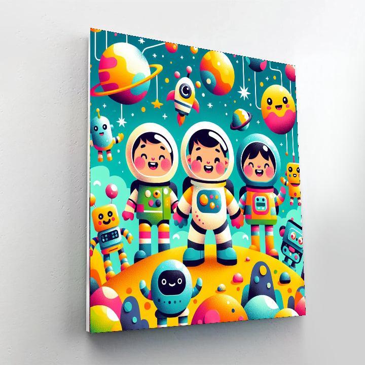 Space Explorer Team Paint By Numbers