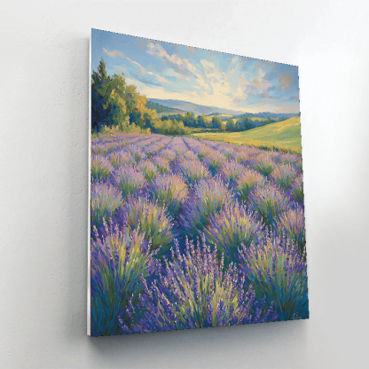 Claude Monet Inspired Fields Of Lavender  Painting By Numbers Kit