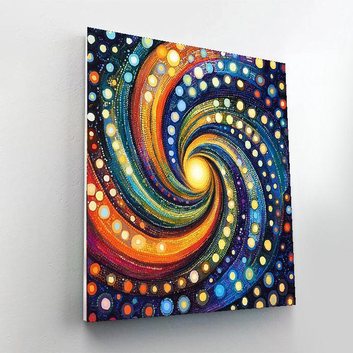 Georges Seurat Inspired Chromatic Whirl  Paint By Numbers Art