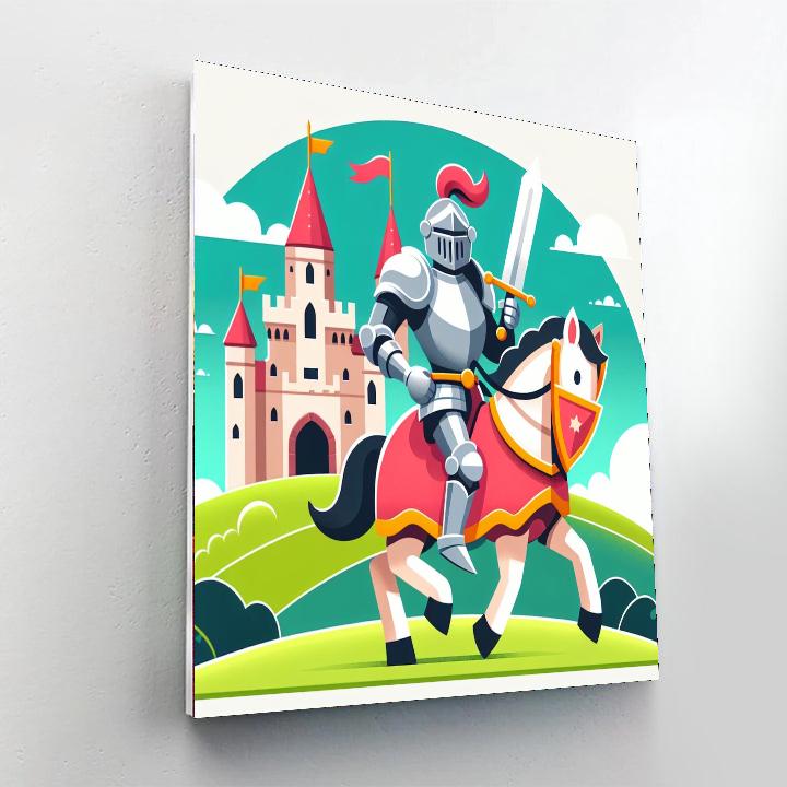 Legend Of The Brave Knight Painting By Numbers Kit