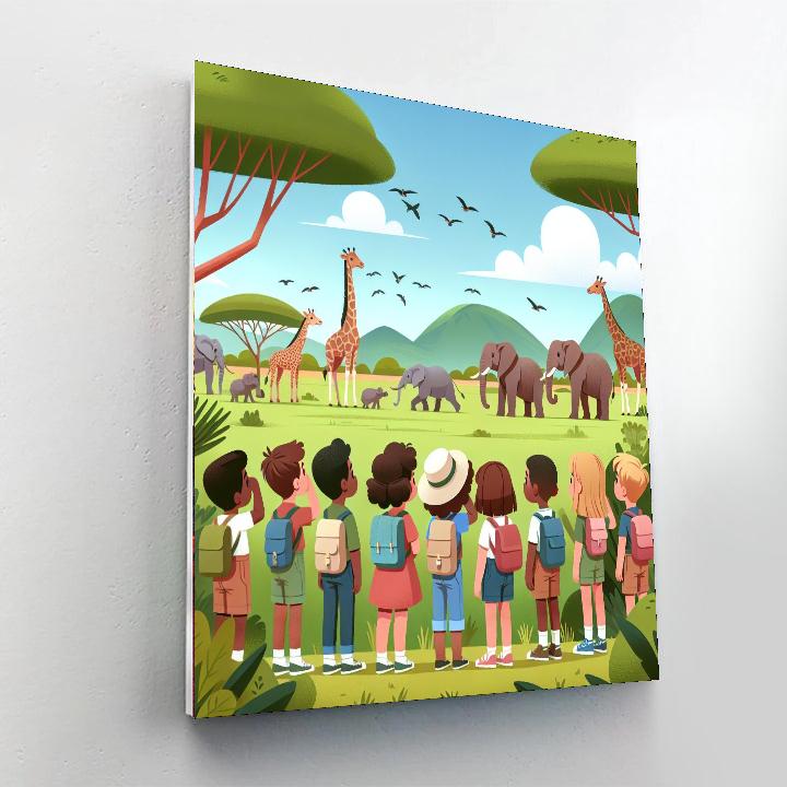 Safari Wilderness Exploration Number Painting