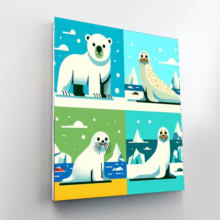 Arctic Animal Exploration Paint By Numbers Art