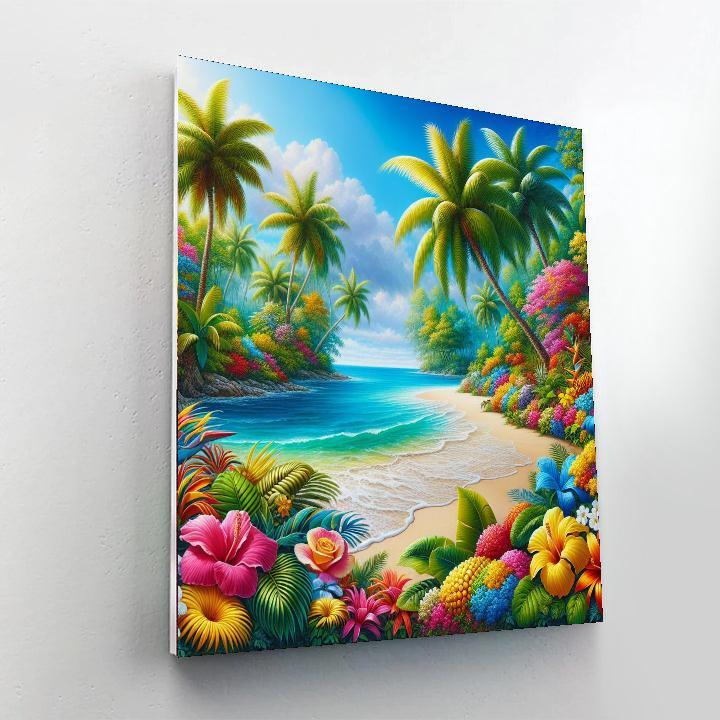 Sunny Tropical Getaway Painting By Numbers Kit