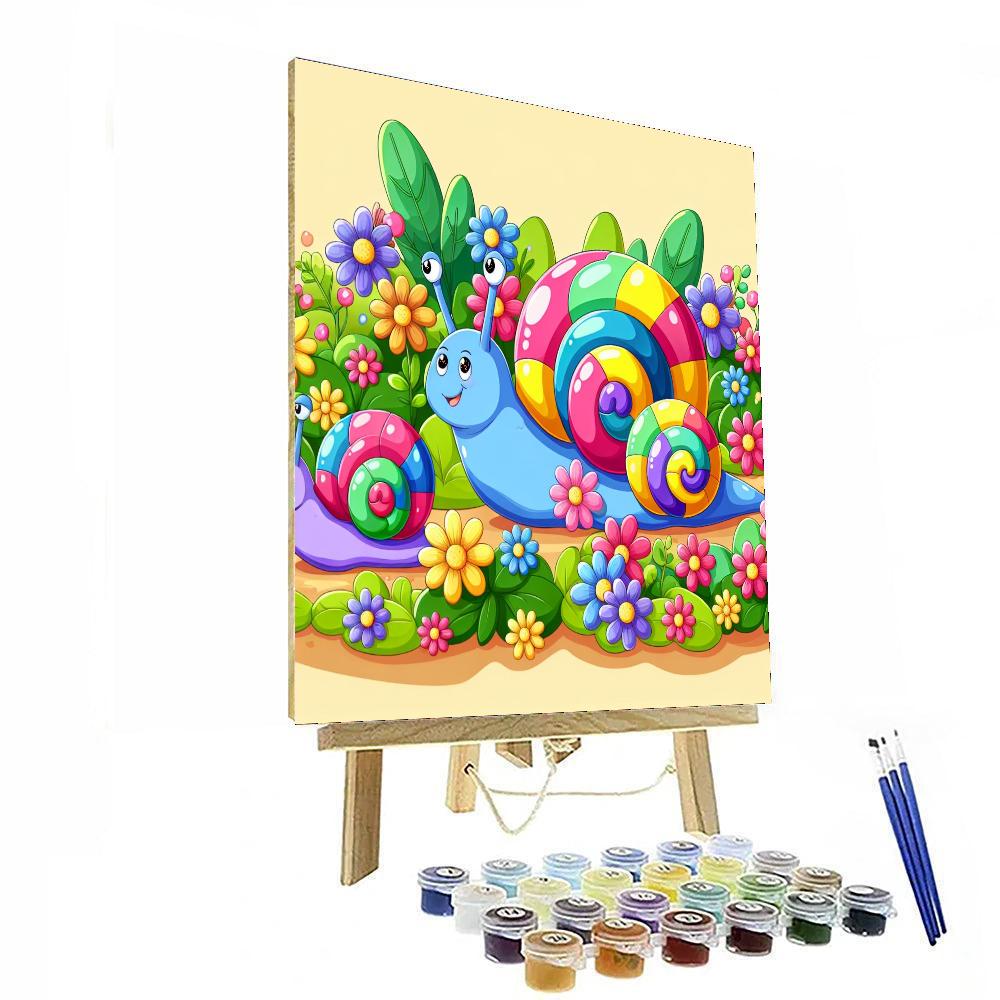 Silly Snail Parade Paint By Numbers Art