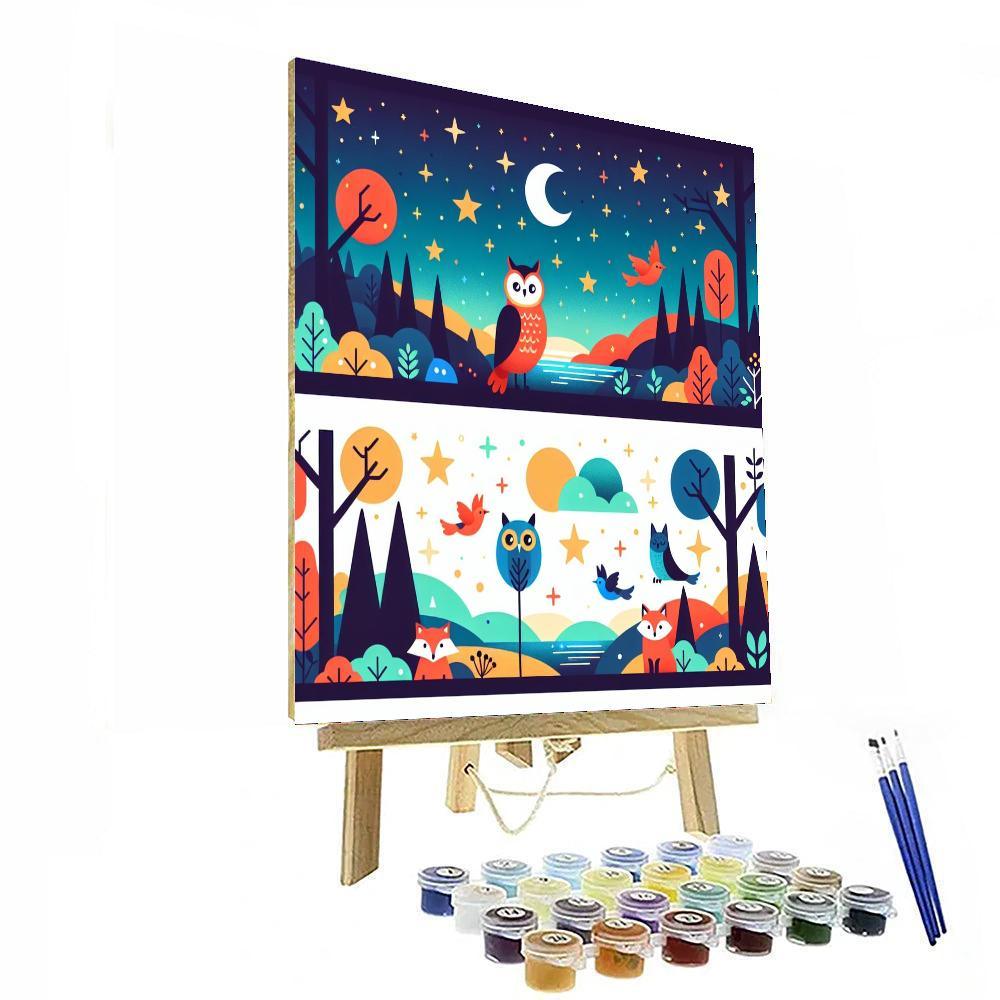 Peaceful Night Sky Number Painting