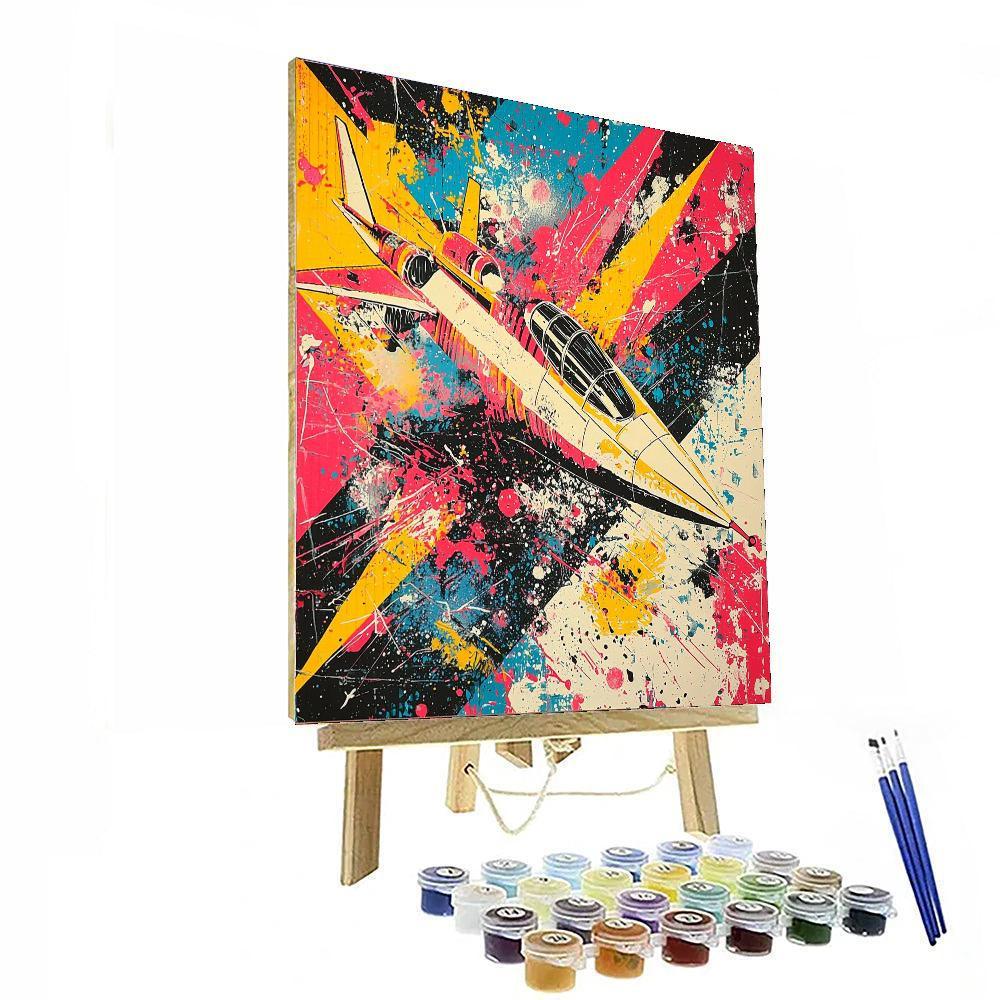Roy Lichtenstein Inspired Retro Futuristic Journey  Paint By Numbers