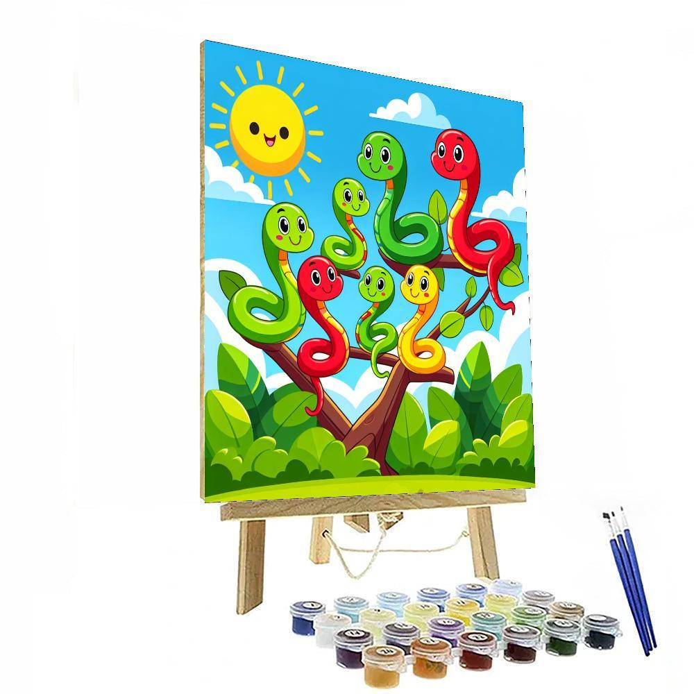 Snazzy Snakes Paint By Numbers Art
