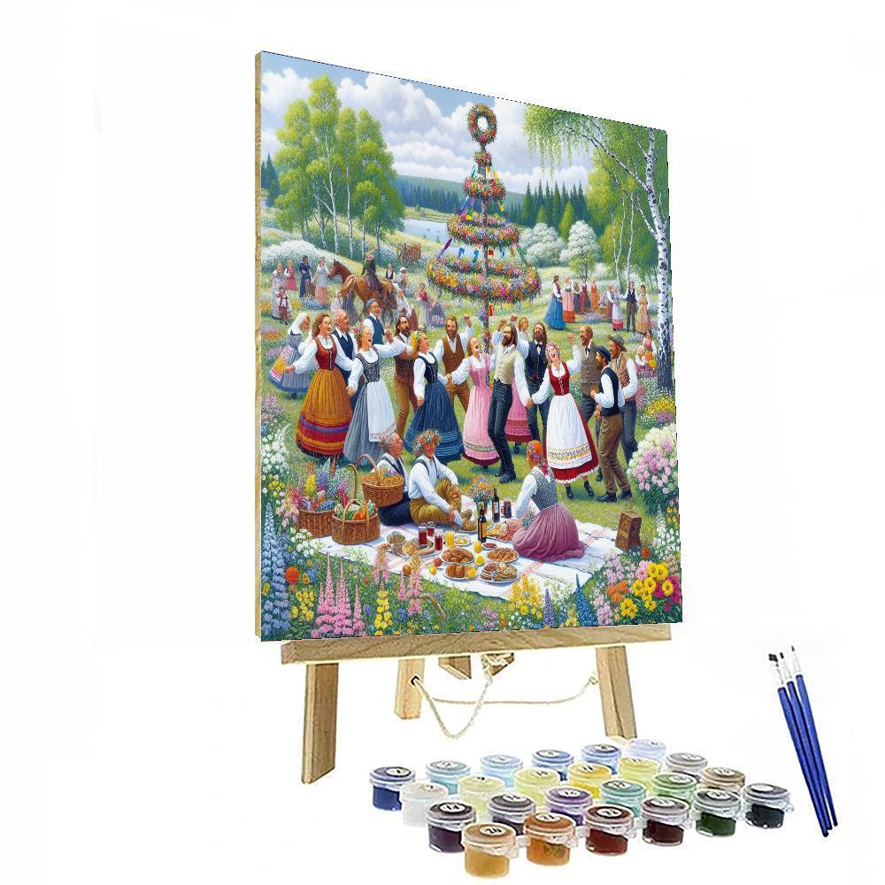 Midsummer Celebration - Stockholm Paint By Number