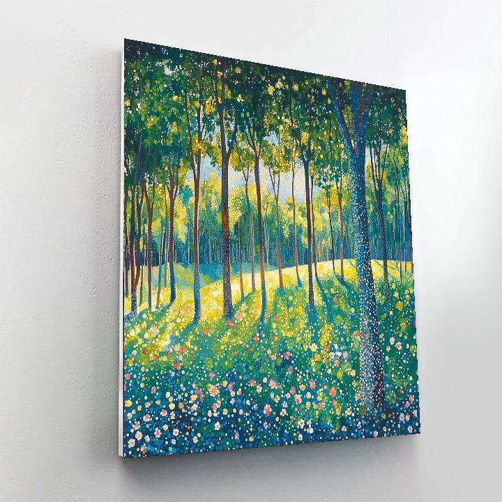 Georges Seurat Inspired Chromatic Forest Symphony  Paint By Numbers Kits