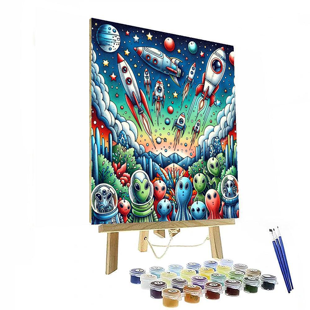 Imaginative Outer Space Adventure Paint By Number