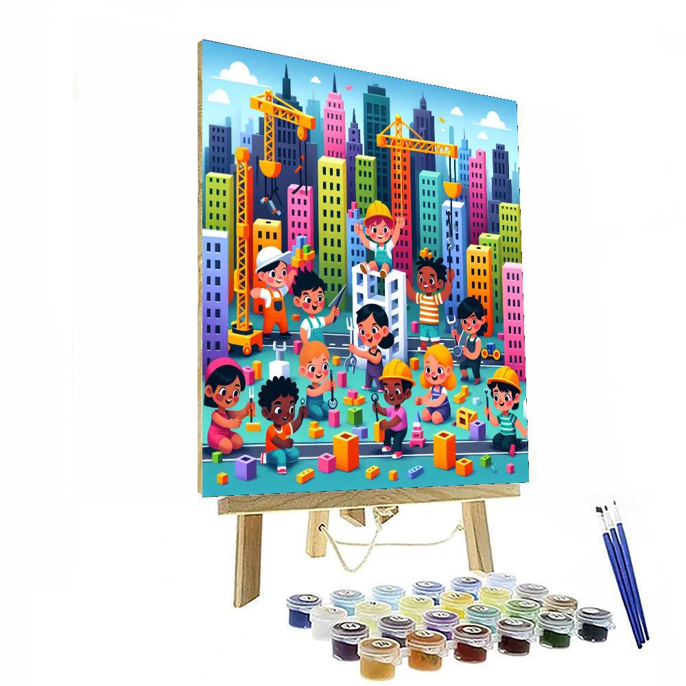 Urban Skyscraper Challenge Paint By Numbers