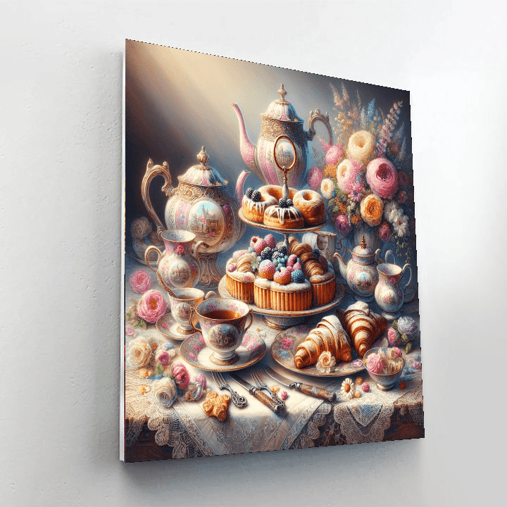 Victorian Tea Party Vignette Paint By Color