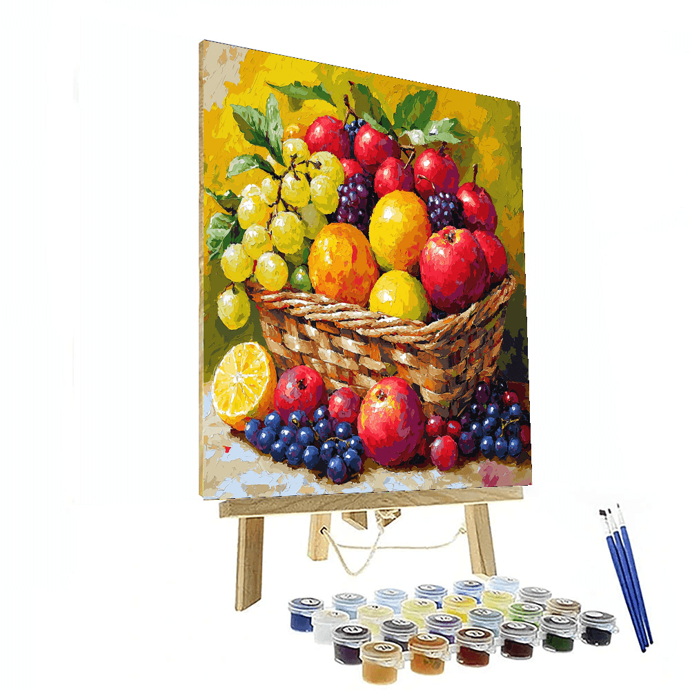 Warhol Inspired Pop Art Fruit Basket - DIY Painting By Numbers Kit
