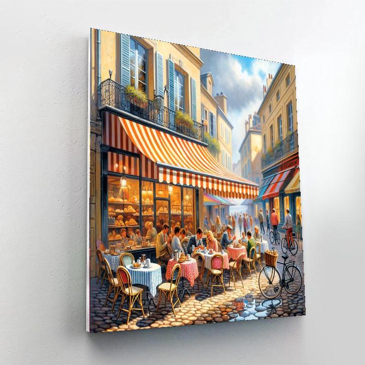 Charming European Café Paint By Color