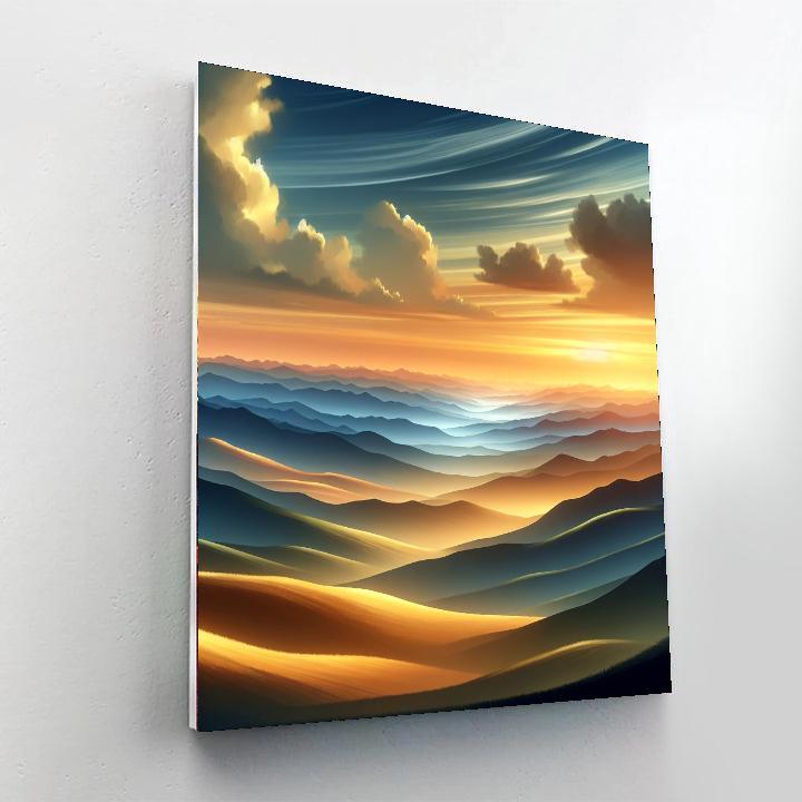 Ethereal Sunrise Landscape Paint By Numbers Art